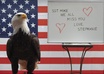 take a picture of my bald eagle, Eddie, with your message small1