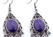 send you purple Tibetan Silver exquisite Crystal Earring
