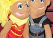 as 2 puppets couple promote, review, sing happy birthday or say anything in a High def video small1