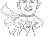 illustrate you to muscular Tarzan/Superman/Spiderman/Avenger hero cartoon in Black/White style small1