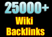 create 25000 Contextual Wiki Backlinks from over 5000 unique domains