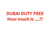 tell duty free Dubai price for 5 products