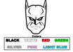 make x2 Batman Head Decal Stickers