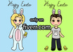 draw you as the cutest ever EASTER themed chibis couple, 2 chibis small1