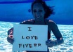 hold your message or website name, underwater within 24 hr