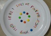 write your message using colorfull sprinkles