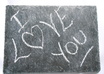 write a message in chalk on slate