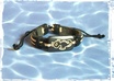 send 1 Black Real Leather and Hemp Seahorse Bracelet