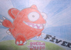 draw any cartoon character with your logo or text just