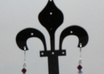 make beautiful Patriotic Swarovski elements earrings