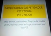 provide you a global SMS pet id code