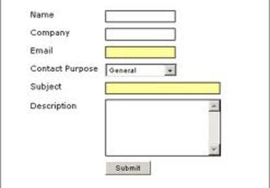 create a contact us form or registration form big1