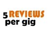 write 5 positive review for your business , product or website in order to promote it