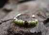make a sterling silver earthy colored bead ring