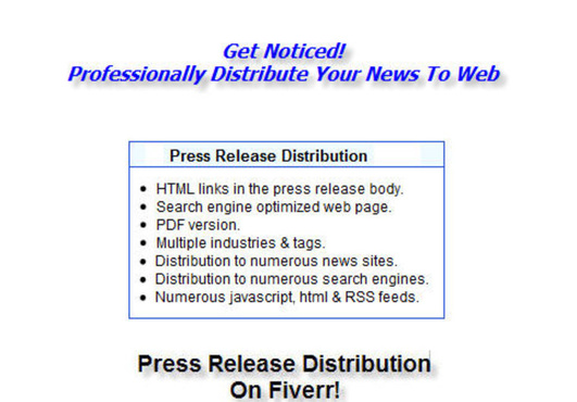 submit Press Release With Permanent Placement On WEB big1