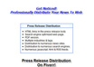 submit Press Release With Permanent Placement On WEB with Google News option