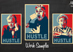 make your 3 photos into an Obama style poster