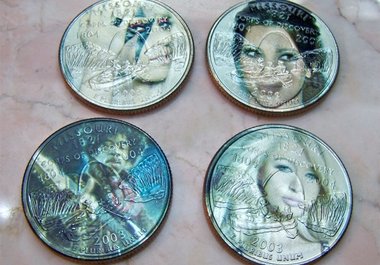 print your portrait on 4 shiny quarters big1