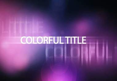 make you this COLORFUL Intro Video big1