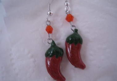 make a pair of Polymer Clay Red Chili Pepper Earrings big1