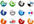 design facebook, twitter and RSS icons/buttons just
