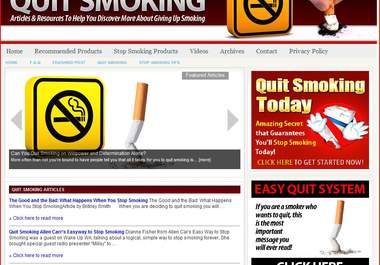 give you a PROFITABLE ready made blog about Quit Smoking big1