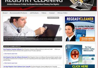 give you a PROFITABLE ready made blog about Registry Cleaning big1