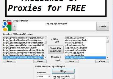 give you a software to harvest and test THOUSANDs of Proxies and I will give you a List of over 50000 proxies to start with big1