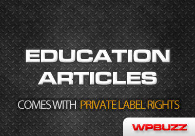 send you 322 Education articles with private label rights included big1