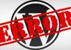 fix a small error on your Wordpress site