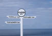 personalise a sign post by the sea