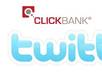 create a twitter feed with your clickbank ID for 5 keywords
