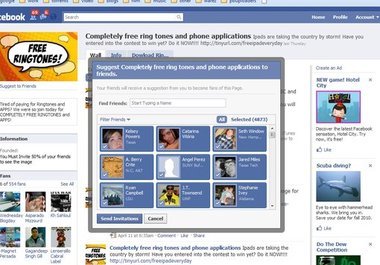 become a fan and suggest your page to my over 10,000 friends big1