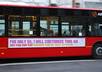 add your message to a picture showing a sign on a bus