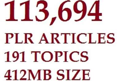 send 100,000 articles keyword optimized for your blogs or sharing; covers 191 topics; get ready to overwhelm your hard disk with 412mb space big1