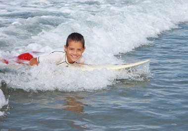 have my son surf a wave while saying your message big1