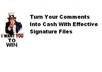 draft 7 Signatures to promote your business in Social Networks, Forum posts, and blog Comment fields small1