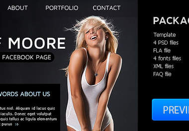 send you a FIVERR exclusive fan page premium facebook template big1