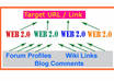 build 9 BackLink Pyramids with 9 Web20 Properties + 100 Instant Mixed Links to those WebLogs