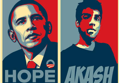 create a OBAMA hope campaign poster of you big1