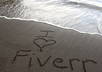 write your name/business name/message in the sand, at a black sand beach and photograph it