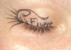 put message on my eyelid or under my eye small1