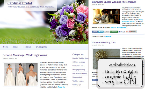 review, blog post, your website and publish it on my quality wedding / bridal blog with a dofollow backlink to your website big1