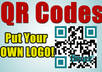 create 3 Customized QR codes with your logo small1