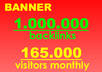 advertise website on my 165 000 visitors monthly website, bring you 1 000 000 backlinks