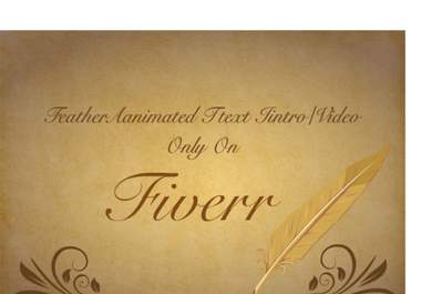 write your short message or name with a feather animated text and send you HD 720P video big1