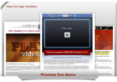 send you a FIVERR exclusive custom facebook video fanpage template big1