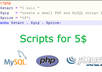 create a small PHP and MySQL script