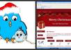give high quality wordpress christmas template and Christmas Tweet graphics