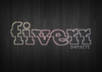 create this abstract wireframe with your text and logo